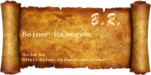 Beiner Rajmunda névjegykártya